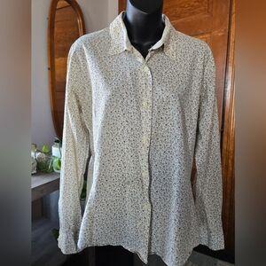 Barbour Calico Cotton Fitted Button-Down US 12